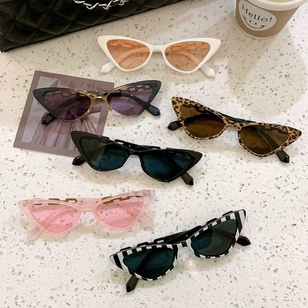 Retro Cat-Eye-Sonnenbrille – Kleine Dreieckige Vintage-Sonnenbrille im Punk-Stil für Damen & Herren