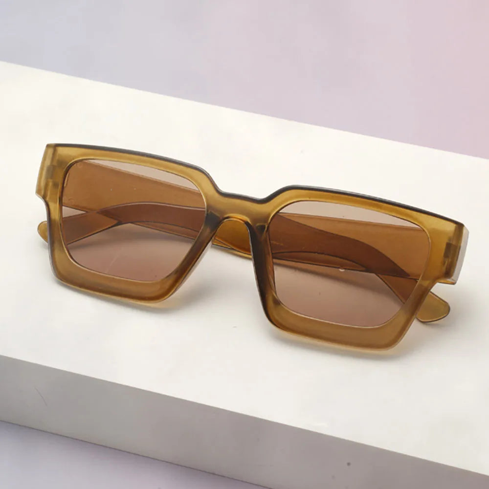 Klassische Unisex-Sonnenbrille – Modische Sonnenbrille mit Kunststoffrahmen für Strand, Partys & Bühnenauftritte