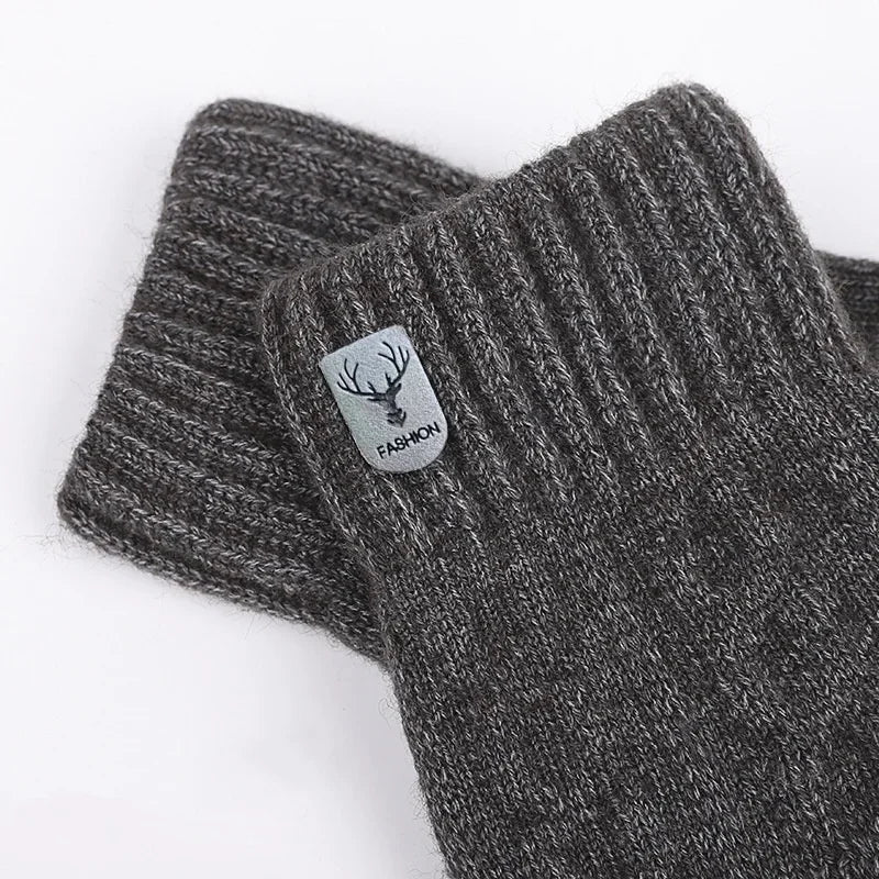 Unisex Warme Winter-Strickhandschuhe – Touchscreen-Handschuhe in 4 Farben, Maschinenwaschbar für Reisen & Radfahren