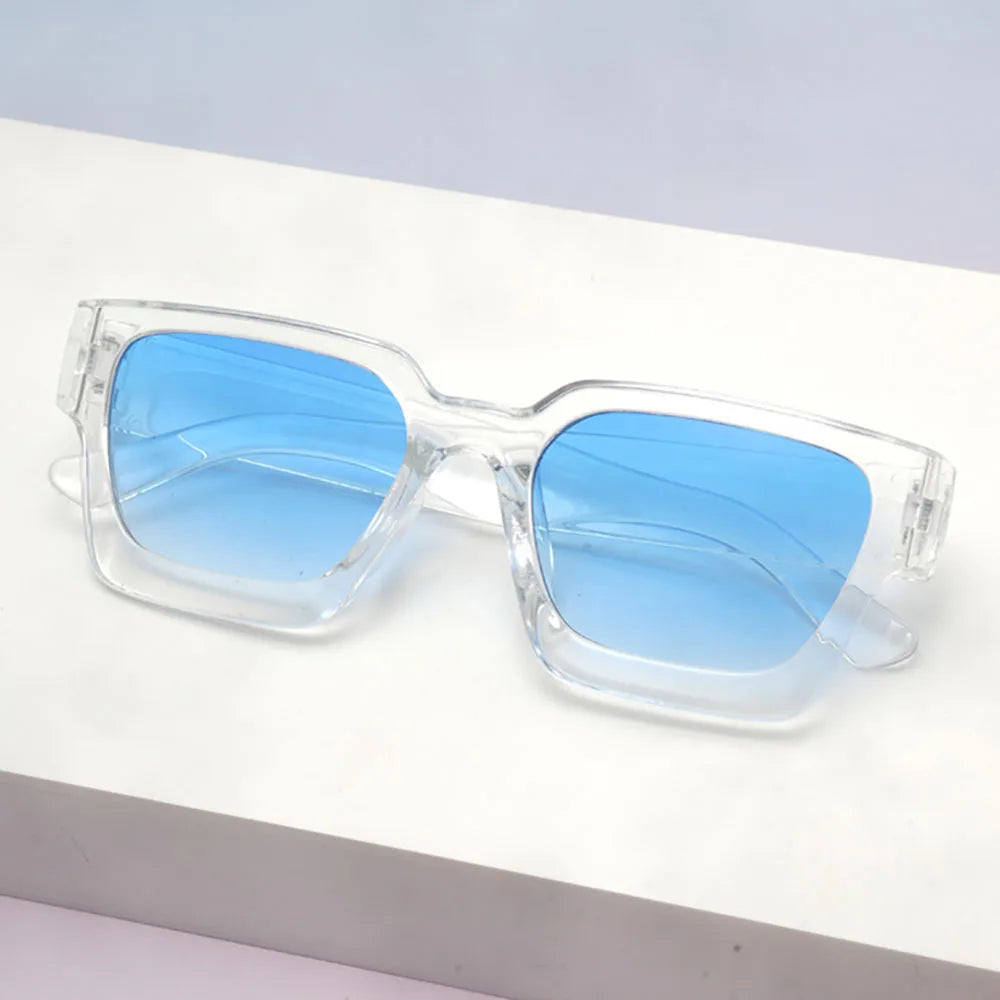 Klassische Unisex-Sonnenbrille – Modische Sonnenbrille mit Kunststoffrahmen für Strand, Partys & Bühnenauftritte
