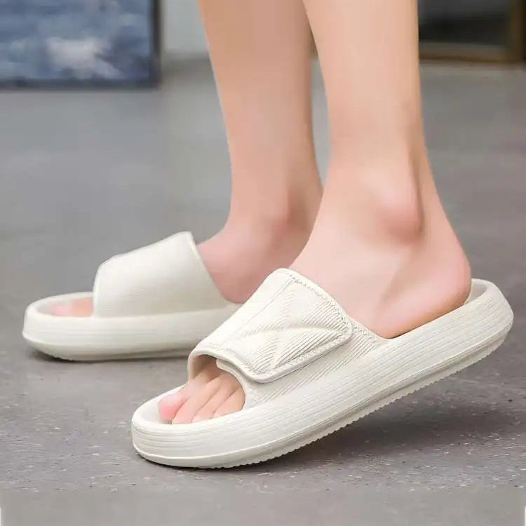 Sommer Slipper mit Klettverschluss für Herren & Damen – Bequeme Sportliche Hausschuhe Vielseitige Lässige Herren Slides