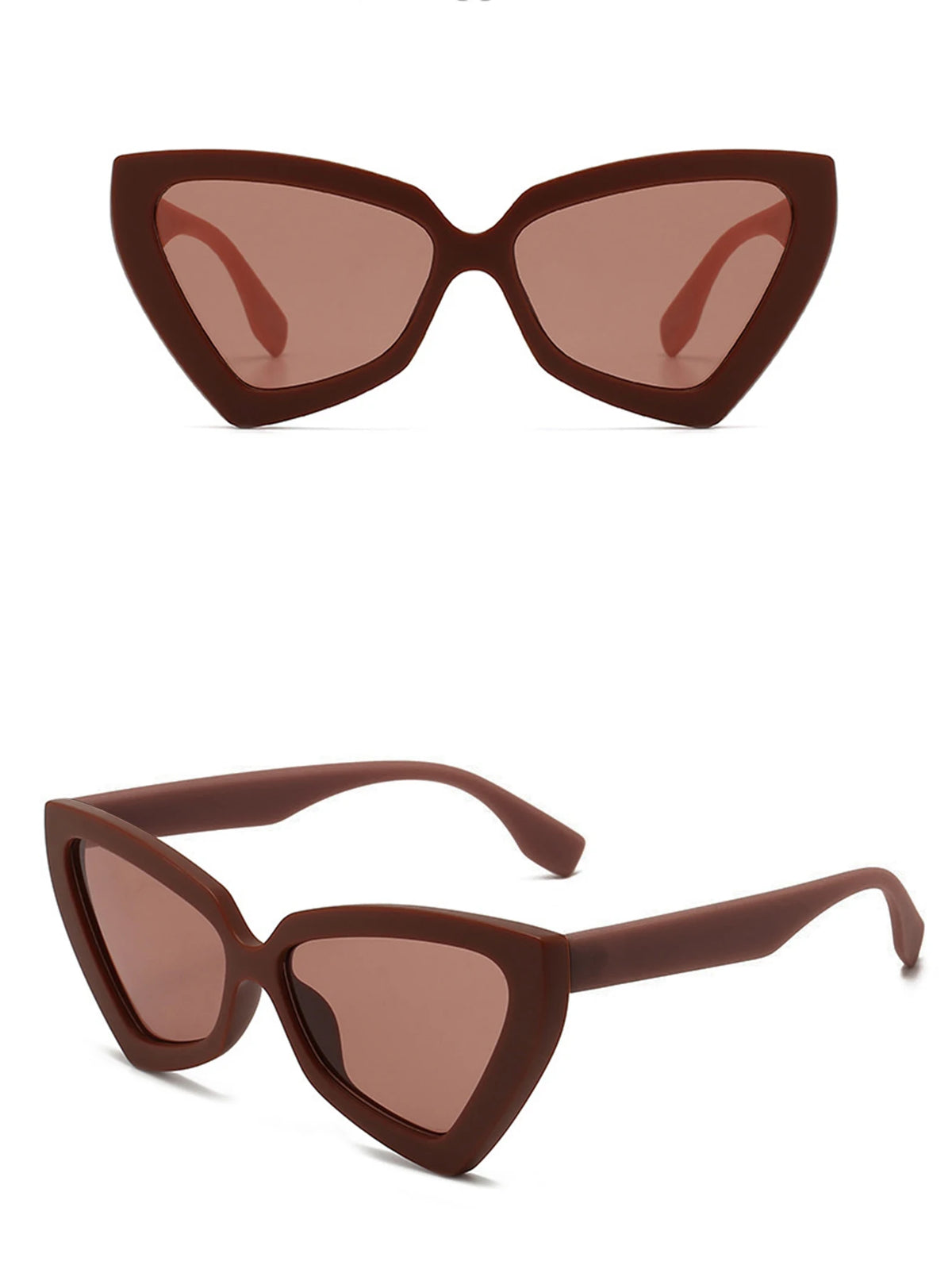 Vintage Dreieckige Cat-Eye-Sonnenbrille – Retro Polygon-Sonnenbrille für Damen & Herren