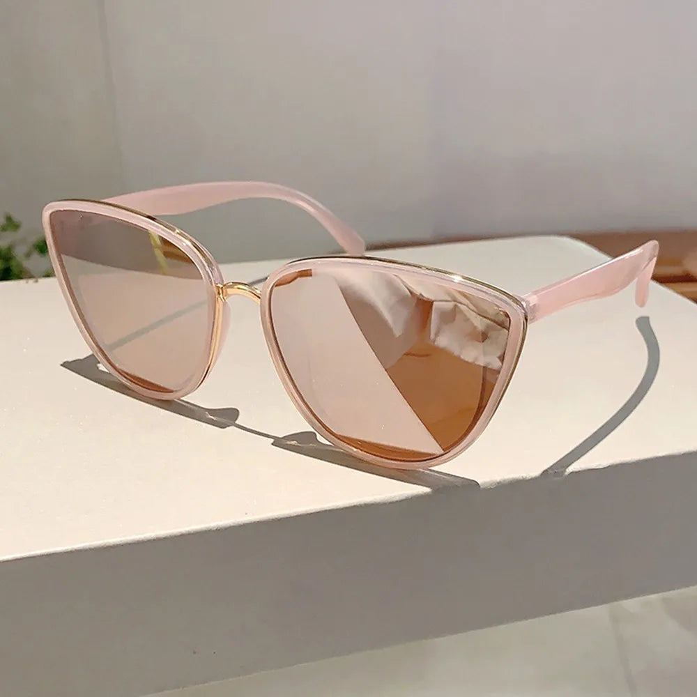 Retro Vintage Cat-Eye-Sonnenbrille – UV400-Sonnenbrille mit Farbverlaufsgläsern & Beschichtung für Damen & Herren