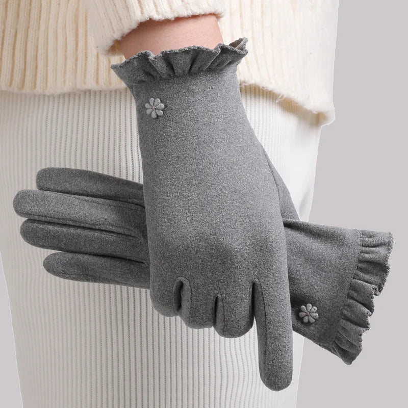 Damen Leichte Slim-Fit Winterhandschuhe – Warme Winddichte Touchscreen-Handschuhe für Outdoor & Alltag