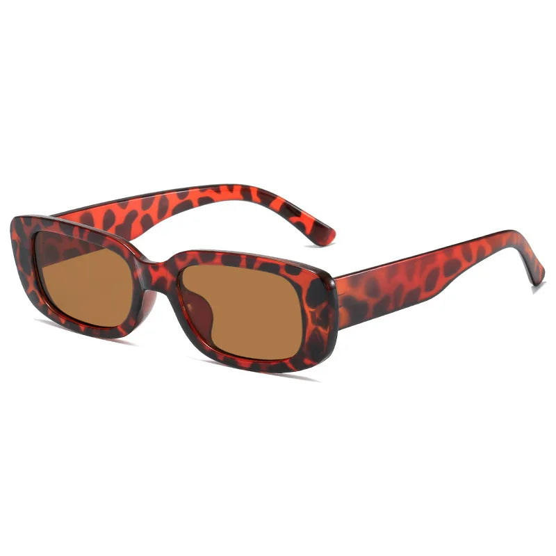 Retro Rechteckige Sonnenbrille für Damen – 90er-Jahre Vintage-Sonnenbrille mit Schmalem Rahmen & UV400-Schutz