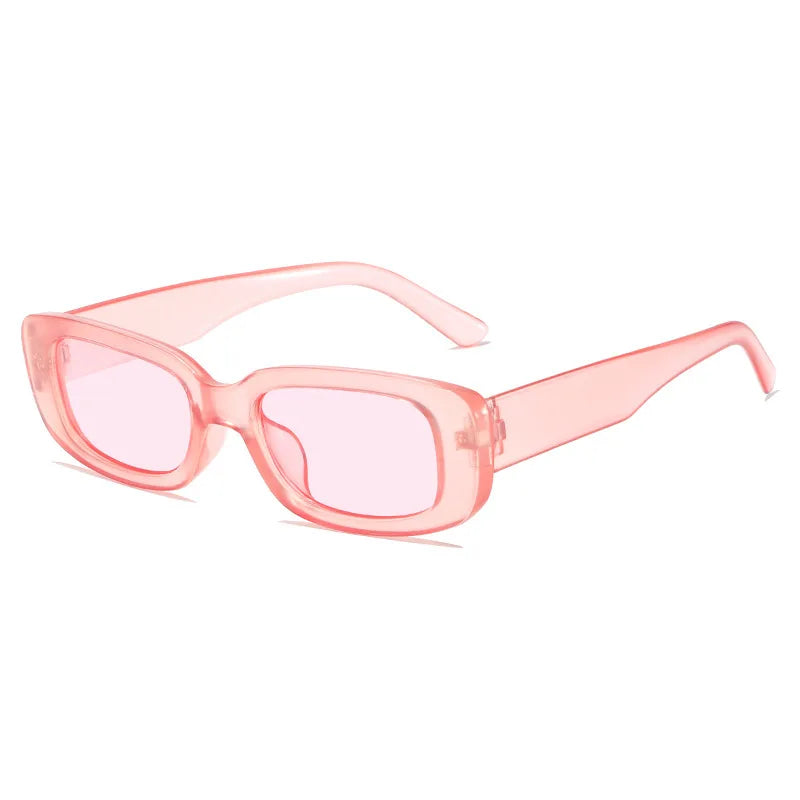 Retro Rechteckige Sonnenbrille für Damen – 90er-Jahre Vintage-Sonnenbrille mit Schmalem Rahmen & UV400-Schutz